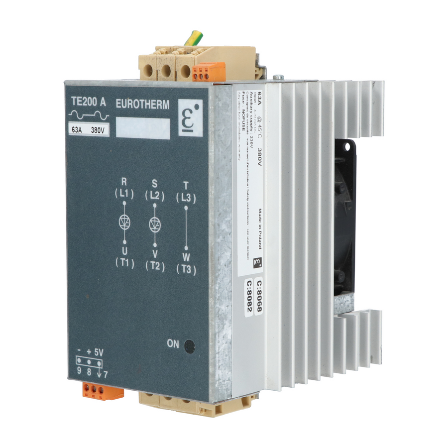 TE200A/63A/400V/230V/4MA20/FC1/BKD/GER/230V/FUSE/NONE Eurotherm