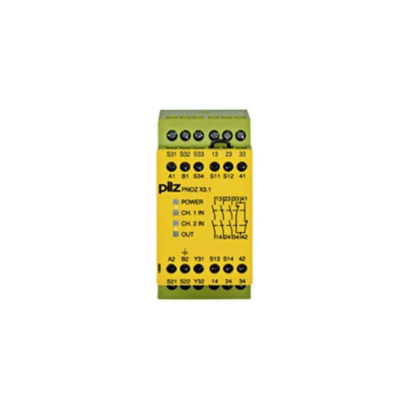 774322 - Pilz - PNOZ X3.1 240VAC 24VDC 3n/o 1n/c 1so