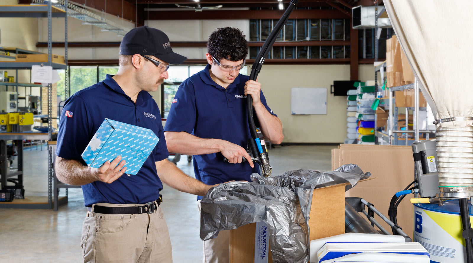 Industrial automation team at work